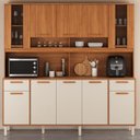 Ver imagem 1 de Cozinha Itafriz 10 Portas 2 Gavetas MDP 200cm Cinamomo e Off White Itatiaia