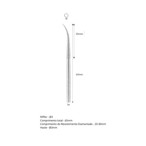 Lima Diamantada Riffler para Lapidadora - #150 - MBF-906