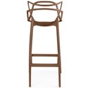 Ver imagem 5 de Kit 6 Banquetas Allegra com Encosto Design Cozinha/bancada - Marrom
