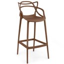 Ver imagem 2 de Kit 6 Banquetas Allegra com Encosto Design Cozinha/bancada - Marrom