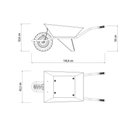 Ver imagem 3 de Carrinho de Mão Extraforte com Caçamba Extraforte Metálica Cinza 65 L, Braço Metálico