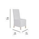 Ver imagem 2 de Cadeira para Sala de Jantar 89cm x 47cm Veste Cinza/Cru/Mel