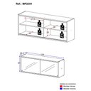 Ver imagem 3 de Armário de Cozinha Aéreo com 2 Portas de Vidro 120cm Milano Multimóveis MP2391 - Vanilla