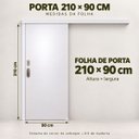 Ver imagem 7 de Porta de Correr Madeira 210x90 Branco Prime Kit Completo Trilho Fechadura