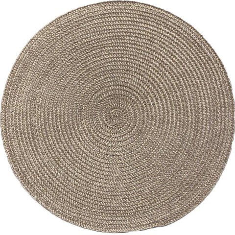 Kit 12 Americano Requinte Liso para Mesa Redondo 38cm Taupe