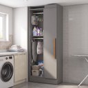Ver imagem 2 de Armário Multiuso para Lavanderia ou Closet para Canto 1 Porta Madrid