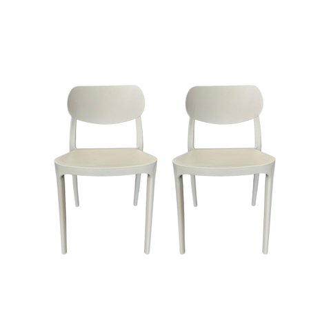Kit 2 Cadeiras Nanna Empilhável em Polipropileno – Design Moderno para Sala, Cozinha ou Escritório -