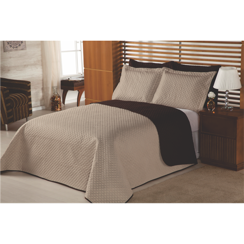 Cobre Leito Solteiro Dupla Face 2 Pçs Florença:marrom