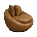 Ver imagem 4 de Poltrona Ninho Giratória Corino Confortável Caramelo Nexta Casa