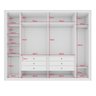Guarda Roupa 6 Portas 6 Gavetas 100% Mdf Easy Space Branco Lopas - 9