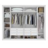Guarda Roupa 6 Portas 6 Gavetas 100% Mdf Easy Space Branco Lopas - 4