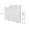 Guarda Roupa 6 Portas 6 Gavetas 100% Mdf Easy Space Branco Lopas - 5