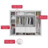 Guarda Roupa 6 Portas 6 Gavetas 100% Mdf Easy Space Branco Lopas - 2