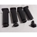 Ver imagem 3 de Kit com 5 Pés para Gabinete de Pia Armário Balcão 14cm Regulável Geli Preto