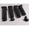 Kit com 5 Pés para Gabinete de Pia Armário Balcão 14cm Regulável Geli Preto - 3