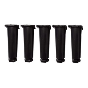 Kit com 5 Pés para Gabinete de Pia Armário Balcão 14cm Regulável Geli Preto