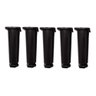 Kit com 5 Pés para Gabinete de Pia Armário Balcão 14cm Regulável Geli Preto - 1