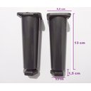 Ver imagem 2 de Kit com 5 Pés para Gabinete de Pia Armário Balcão 14cm Regulável Geli Preto