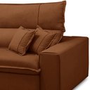 Ver imagem 7 de Sofá Retrátil Reclinável para Sala 4 Lugares 290cm Aisha F04 Veludo Terracota - Lyam Decor