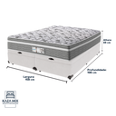 Ver imagem 3 de Cama Box Baú e Colchão Evolution Molas Ensacadas Queen Probel: Branco