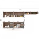 Ver imagem 3 de Cozinha Completa ágata 10 Portas 4 Gavetas Castanho/Preto - Panorama Móveis