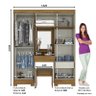 Guarda Roupa Camarim 6 Portas e 2 Gavetas com Banco Nature/off White - Móveis Briz - 6