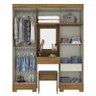 Guarda Roupa Camarim 6 Portas e 2 Gavetas com Banco Nature/off White - Móveis Briz - 5
