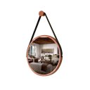 Ver mais imagens de Kit 2 Espelhos Redondo Adnet Decorativo Suspenso com Alça 50cm + Suporte Cobre com Alça Preta
