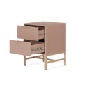Ver imagem 6 de Mesa de Cabeceira Square 2 Gavetas 43 Cm X 40 Cm Rosa Blush