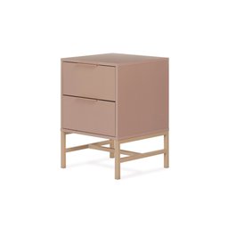 Mesa de Cabeceira Square 2 Gavetas 43 Cm X 40 Cm Rosa Blush - 2