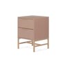 Mesa de Cabeceira Square 2 Gavetas 43 Cm X 40 Cm Rosa Blush - 2