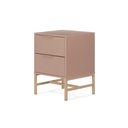 Ver imagem 2 de Mesa de Cabeceira Square 2 Gavetas 43 Cm X 40 Cm Rosa Blush