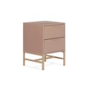 Ver imagem 3 de Mesa de Cabeceira Square 2 Gavetas 43 Cm X 40 Cm Rosa Blush
