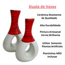Ver imagem 5 de Par de Vasos Furados em Cerâmica de Aparador Decor - Red Beige