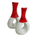 Ver imagem 1 de Par de Vasos Furados em Cerâmica de Aparador Decor - Red Beige