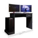 Ver imagem 4 de Mesa Gamer Escrivaninha Drx 9000 1 Gaveta 127cm Móveis Leão Preto