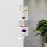 Nicho Prateleira de Canto Parede Suspensa Guardar Livros Objetos Decorativos Mdf Branco - 6