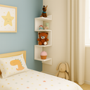 Ver imagem 6 de Nicho Prateleira de Canto Parede Suspensa Guardar Livros Objetos Decorativos MDF Branco