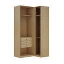Ver imagem 4 de Guarda Roupa Roupeiro de Canto com 3 Portas e 3 Gavetas Zeus 2067 Genialflex