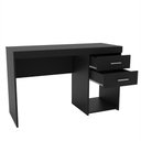 Ver imagem 2 de Mesa de Escritório Malta 120cm 2 Gavetas Preto Politorno Móveis