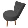 Poltrona Decorativa Royal Capitone de Luxo Slk Decor Cinza - 3