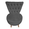 Poltrona Decorativa Royal Capitone de Luxo Slk Decor Cinza - 5