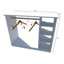 Ver mais imagens de Balcão Arara Cabideiro M4 100% Mdf (atendimento, Expositor) Vetorial Móveis Branco
