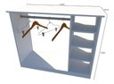 Ver mais imagens de Balcão Arara Cabideiro M4 100% Mdf (atendimento, Expositor) Vetorial Móveis Branco