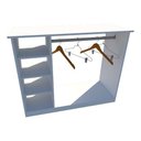 Ver imagem 6 de Balcão Arara Cabideiro M4 100% Mdf (atendimento, Expositor) Vetorial Móveis Branco