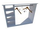 Ver imagem 6 de Balcão Arara Cabideiro M4 100% Mdf (atendimento, Expositor) Vetorial Móveis Branco