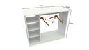 Ver imagem 1 de Balcão Arara Cabideiro M4 100% Mdf (atendimento, Expositor) Vetorial Móveis Branco