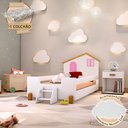 Ver imagem 1 de Cama Infantil Juvenil Belissima Rosa Branca e Amêndoa + Luminária Led + Colchão