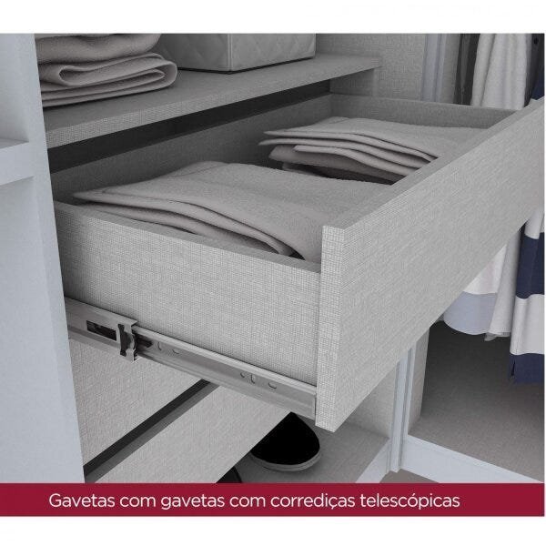 Guarda-Roupa Modulado 2 Portas 3 Gavetas Exclusive Henn - 4