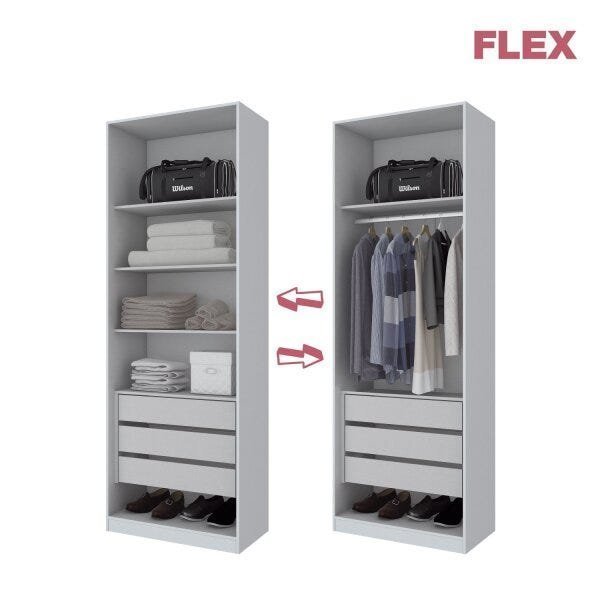 Guarda-Roupa Modulado 2 Portas 3 Gavetas Exclusive Henn - 5